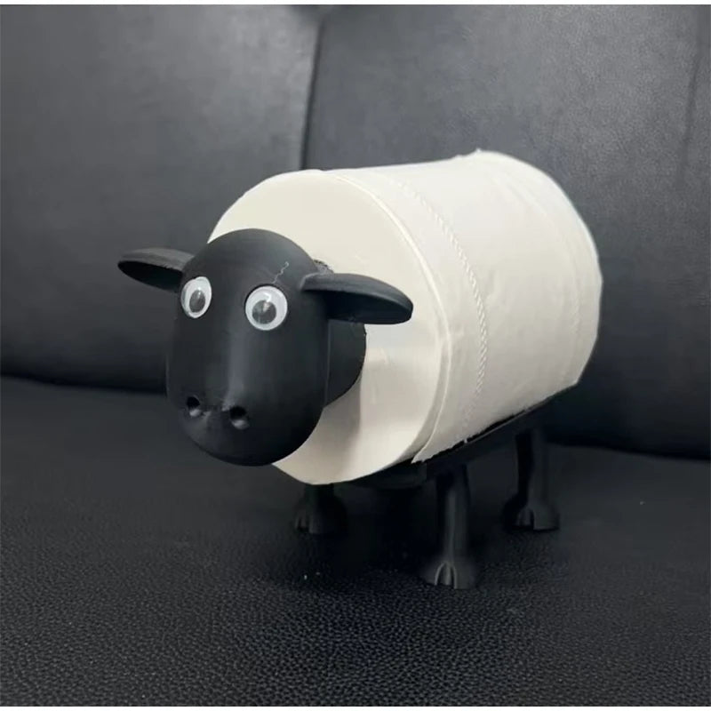 Porta Papel Higiênico Criativo Ovelha Decorativa em Resina - Atene