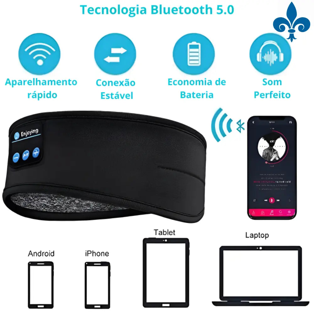 Fones de Ouvido Bluetooth para Dormir Atene